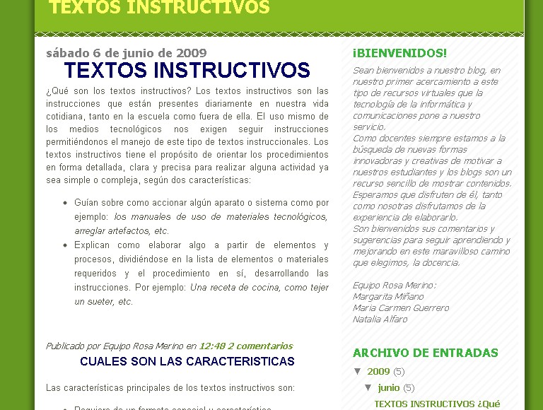 El texto instructivo | Recurso educativo 33525