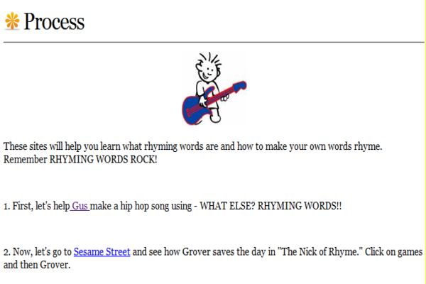 Webquest: Rhyming words rock | Recurso educativo 34678