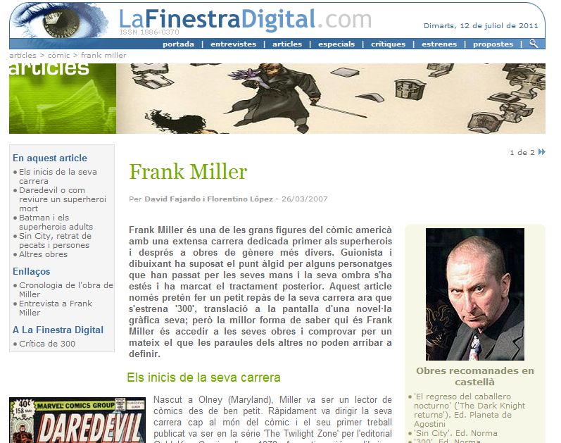 Frank Miller | Recurso educativo 34707