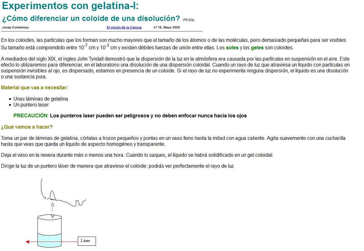 Experimentos con gelatina | Recurso educativo 34934