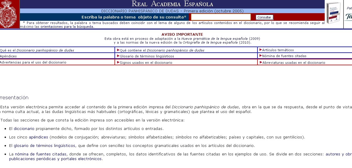 Diccionario Panhispánico de dudas | Recurso educativo 35604