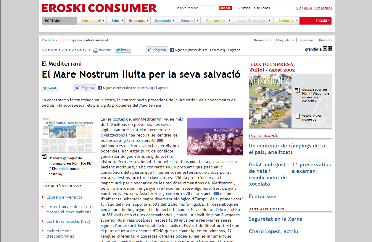 El Mare Nostrum lluita per la seva salvació | Recurso educativo 36133