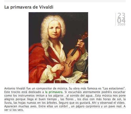 La Primavera de Vivaldi | Recurso educativo 36311