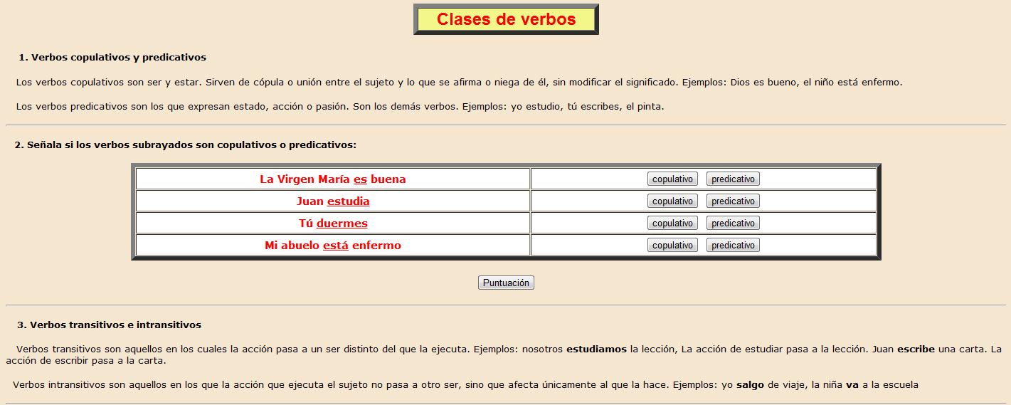 Clases de verbos | Recurso educativo 36871