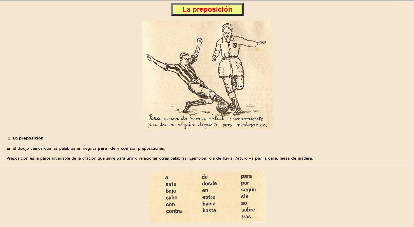 La preposición | Recurso educativo 36874