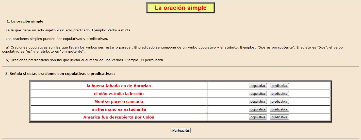 La oración simple | Recurso educativo 37048