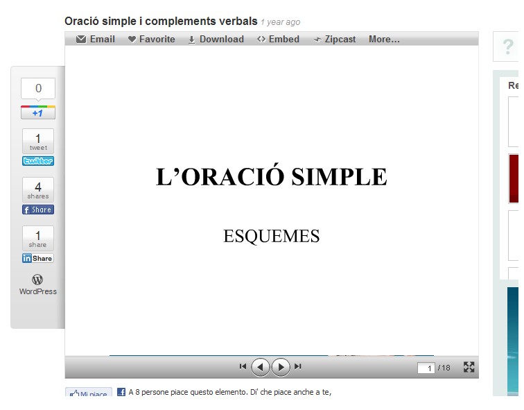 L'oració simple | Recurso educativo 37138