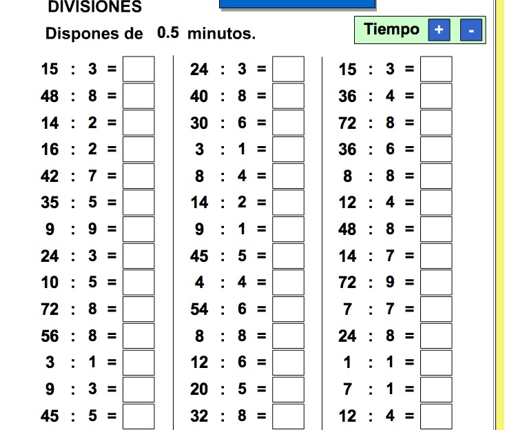 Cálculo mental de divisiones | Recurso educativo 38023