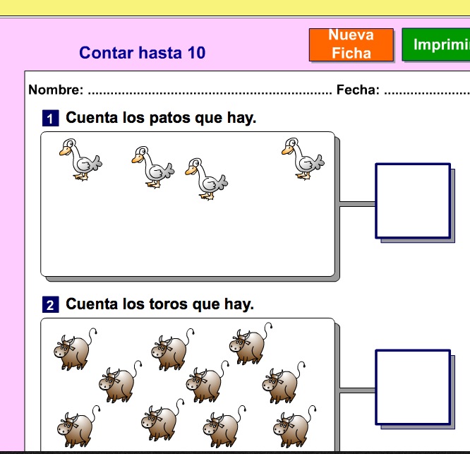 Contar hasta 10 | Recurso educativo 38500