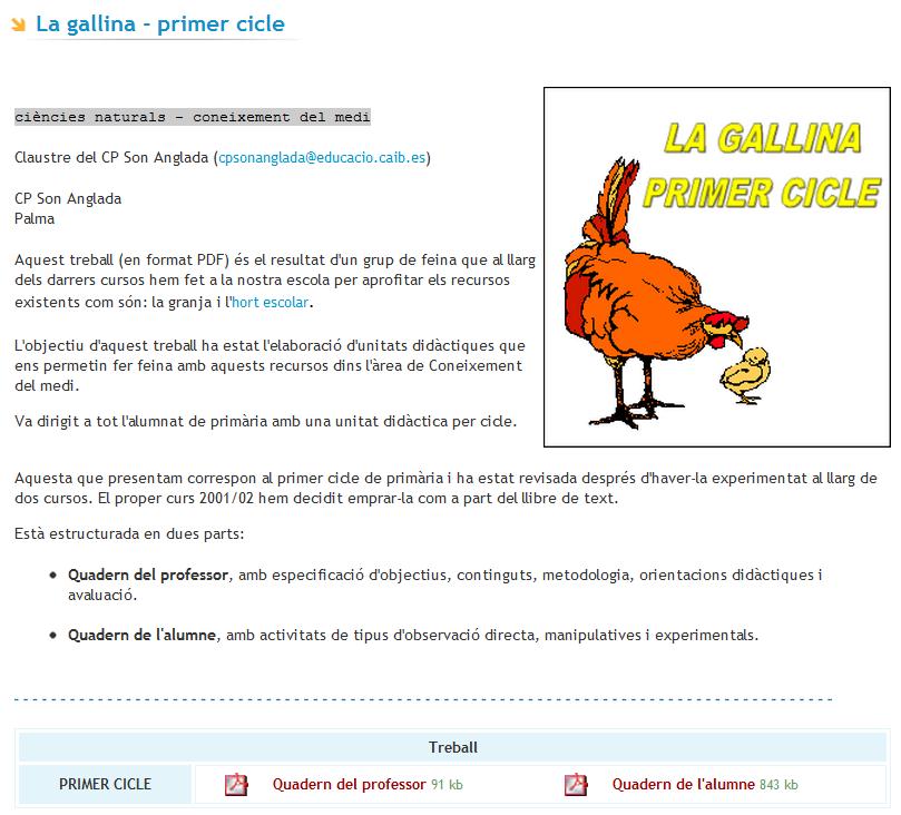 La gallina - primer cicle | Recurso educativo 38514