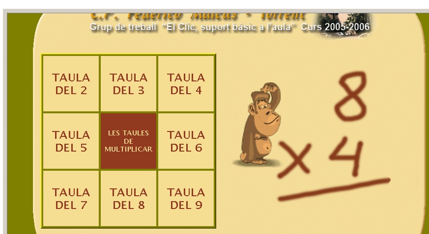 Les taules de multiplicar | Recurso educativo 39135