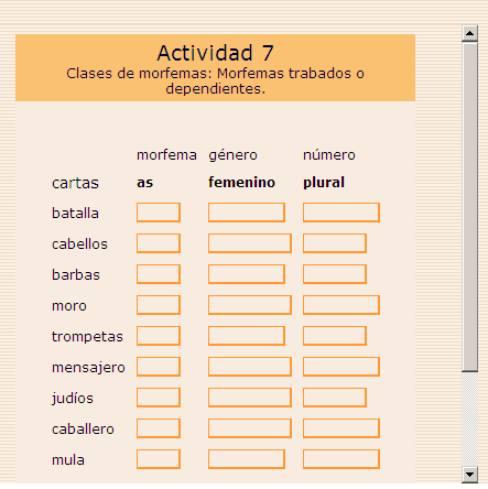 Clases de morfemas | Recurso educativo 39158