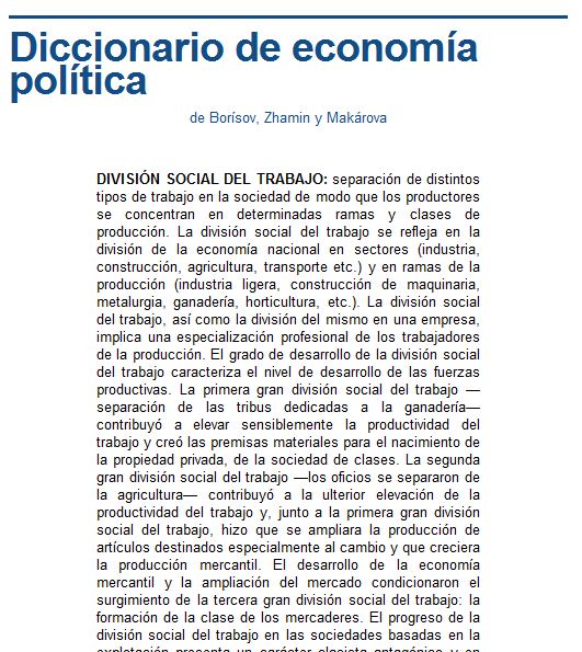 División social del trabajo | Recurso educativo 41448