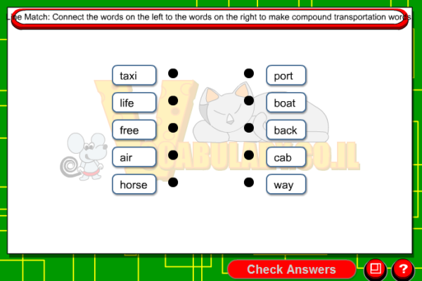 Transportation compound words | Recurso educativo 41614