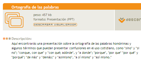 Ortografía de las palabras | Recurso educativo 44151