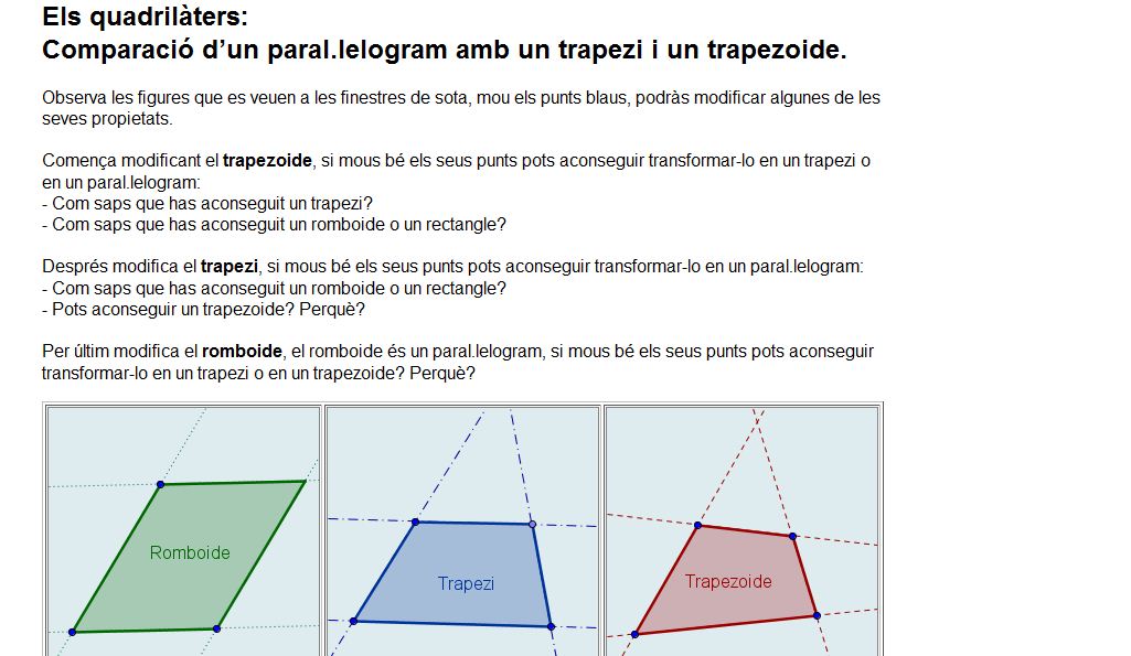 Els quadrilàters | Recurso educativo 44335