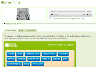 Horror films | Recurso educativo 48455