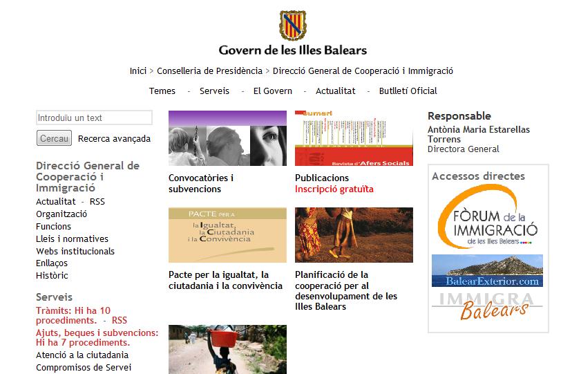 Direcció General de Cooperació i Inmigració. Govern de les Illes Balears | Recurso educativo 49027