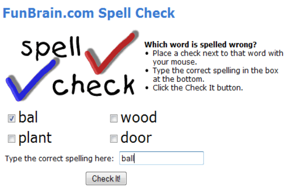 Spell check | Recurso educativo 49247