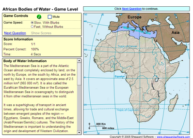 Game: African bodies of water | Recurso educativo 49620