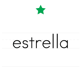 Lectoescritura de palabras: figura de estrella | Recurso educativo 50542