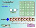 Interactivo: multiplicar cuatro en línea | Recurso educativo 12034