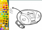 ¡A Colorear!: Radio cassette | Recurso educativo 28951