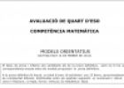 Avaluació de 4t d'ESO: competència matemàtica. Models orientatius | Recurso educativo 80742