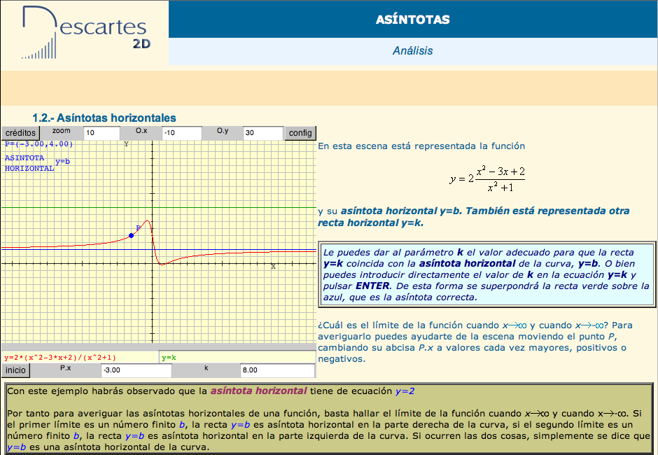 Asíntotas horizontales | Recurso educativo 92200