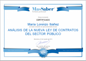 Curso de Análisis de la nueva ley de contratos del sector público | MasSaber | Recurso educativo 114084