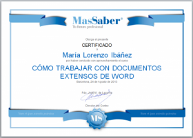 Curso de Cómo trabajar con documentos extensos de Word (2007-2010) | MasSaber | Recurso educativo 114115