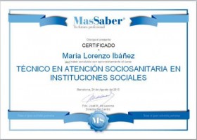 Curso de Técnico en Atención Sociosanitaria en instituciones sociales | | Recurso educativo 114158