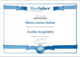 Curso de Auxiliar de geriatria | MasSaber | Recurso educativo 115276