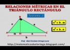 RELACIONES MÉTRICAS EN EL TRIÁNGULO RECTÁNGULO: TEOREMA 2 | Recurso educativo 731631