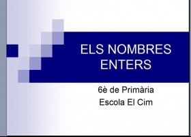 Els nombres enters | Recurso educativo 738630