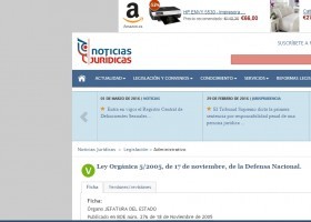 Ley Orgánica 5/2005, de 17 de noviembre, de la Defensa Nacional | Recurso educativo 744228