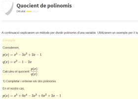 Divisió de polinomis | Recurso educativo 745720